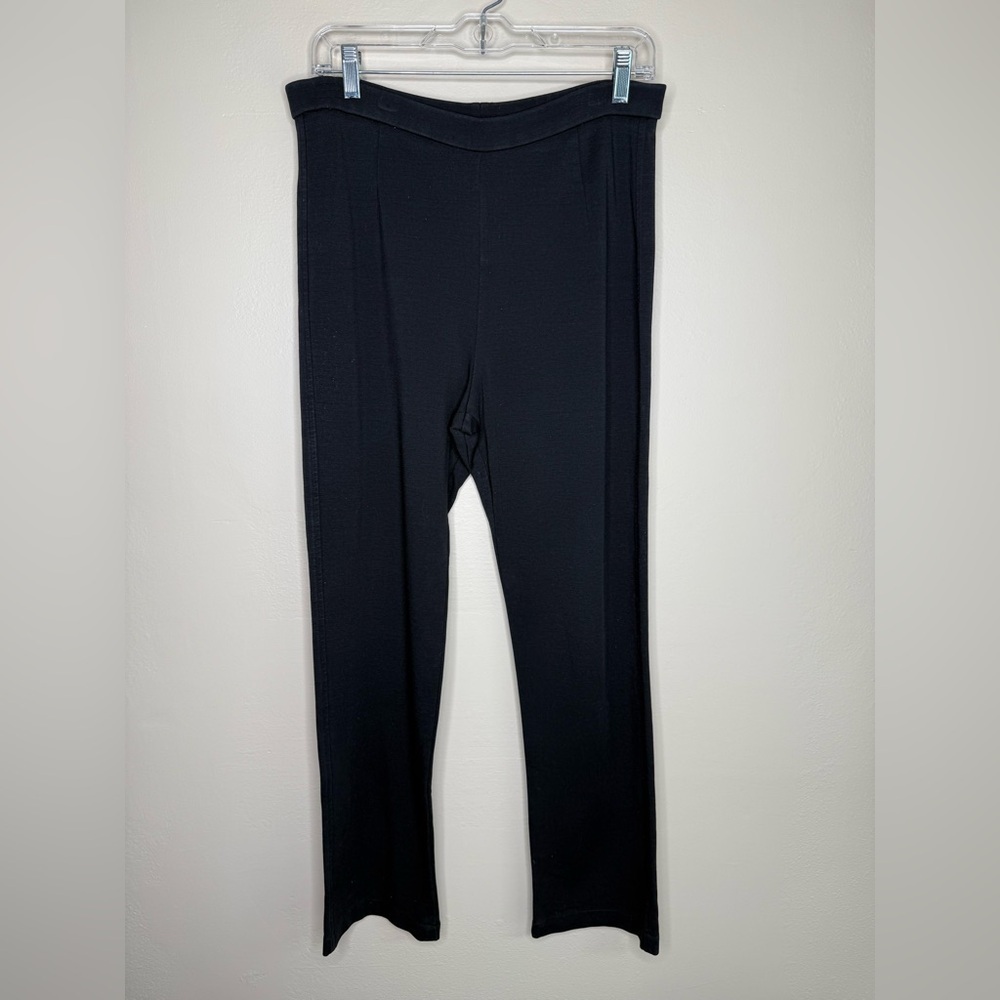 Private Edition by Chico’s Black Straight Leg Pants Pull On High Waist Sz Large
